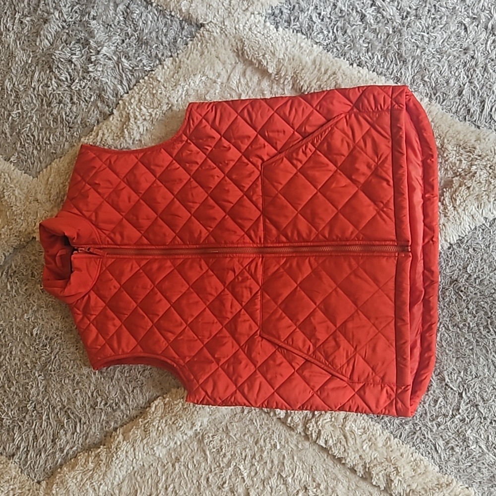 CHAPS Orange Puffer Vest - Medium